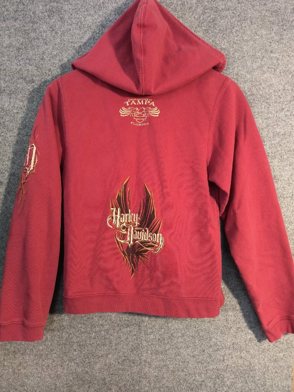 Harley Davidson Tampa Florida Full Zip Hoodie Women's Small Phoenix Graphic 2007 - Picture 2 of 11